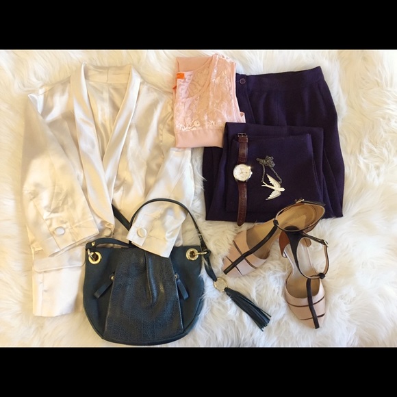 Ports International wool purple high rise pants - Picture 3 of 13